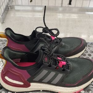 Adidas Ultra Boost Waterproof Women's Black and Pink Sneakers Sz 7.5